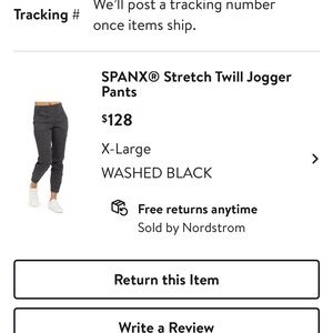 SPANX Washed Black Jogger Pants